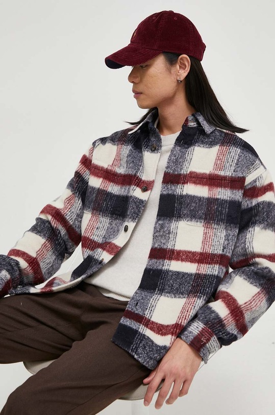 Les Deux giacca camicia con aggiunta di cotone senza multicolore LDM640079