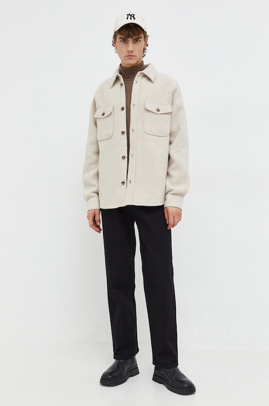 Les Deux kurtka koszulowa LDM640080 beżowy SS24