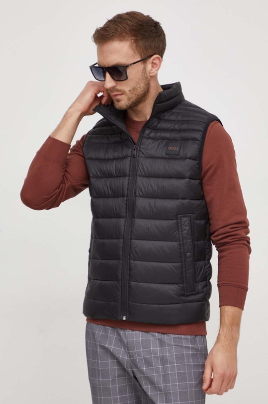 BOSS Orange bezrękawnik bez kaptura czarny 50505255