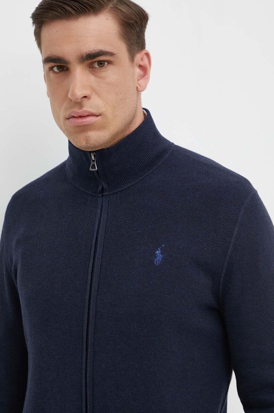 Bavlněný kardigan Polo Ralph Lauren námořnická modř 710A30449