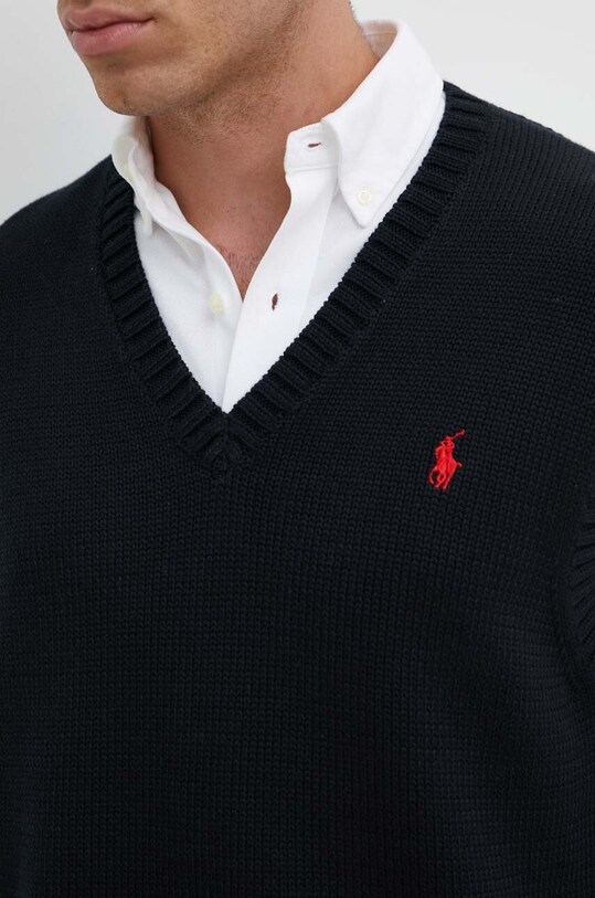 Bavlnená vesta Polo Ralph Lauren 710A33366 čierna