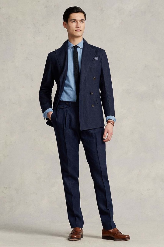 Îmbrăcăminte Polo Ralph Lauren sacou de in 715836549 bleumarin