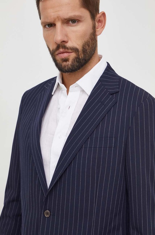 Polo Ralph Lauren blézer gyapjú keverékből sötétkék 715927436