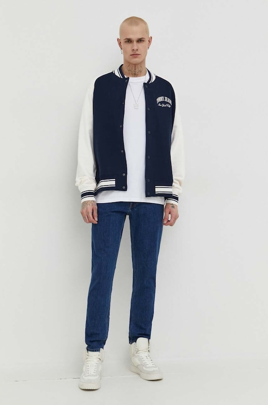 Tommy Jeans bluza bawełniana DM0DM18400 granatowy SS24