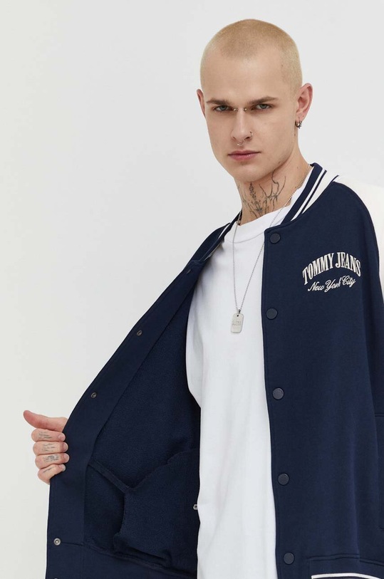 Tommy Jeans bluza bawełniana DM0DM18400 granatowy