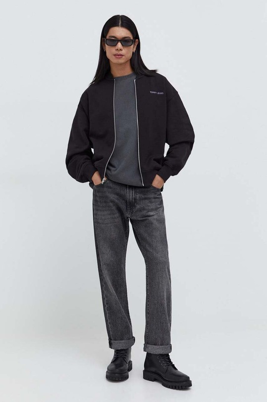 Tommy Jeans bluza bawełniana bawełna czarny DM0DM18406