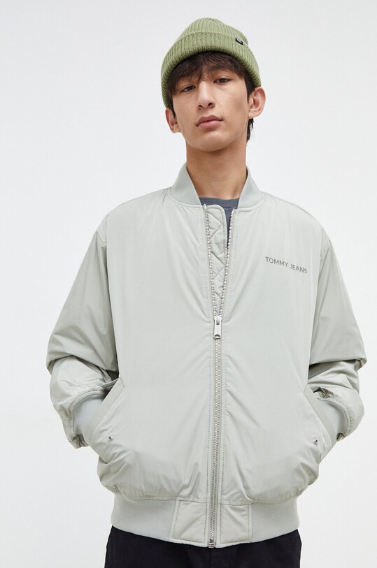 Куртка-бомбер Tommy Jeans с подкладкой зелёный DM0DM17879