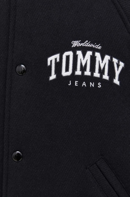 Tommy Jeans jachetă bomber din amestec de lână DM0DM17884 negru