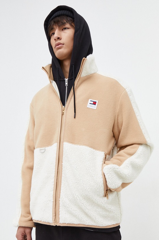 Tommy Jeans bluza bez kaptura beżowy DM0DM17885
