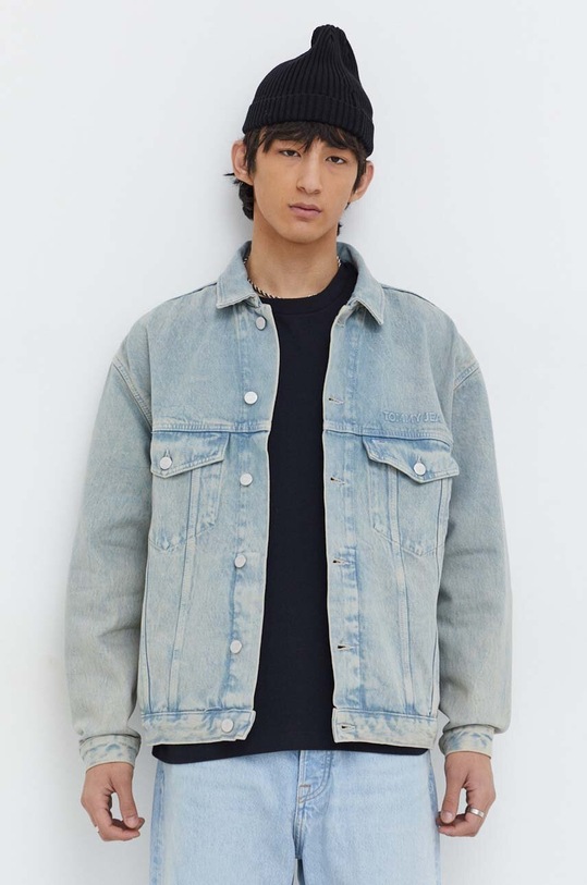 Tommy Jeans kurtka jeansowa bez kaptura niebieski DM0DM18029