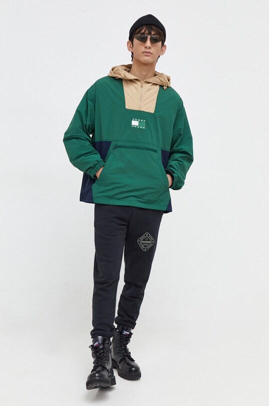 Tommy Jeans geacă cu captuseala verde DM0DM18258