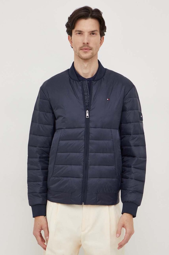Bunda Tommy Hilfiger jemné zateplenie tmavomodrá MW0MW33731