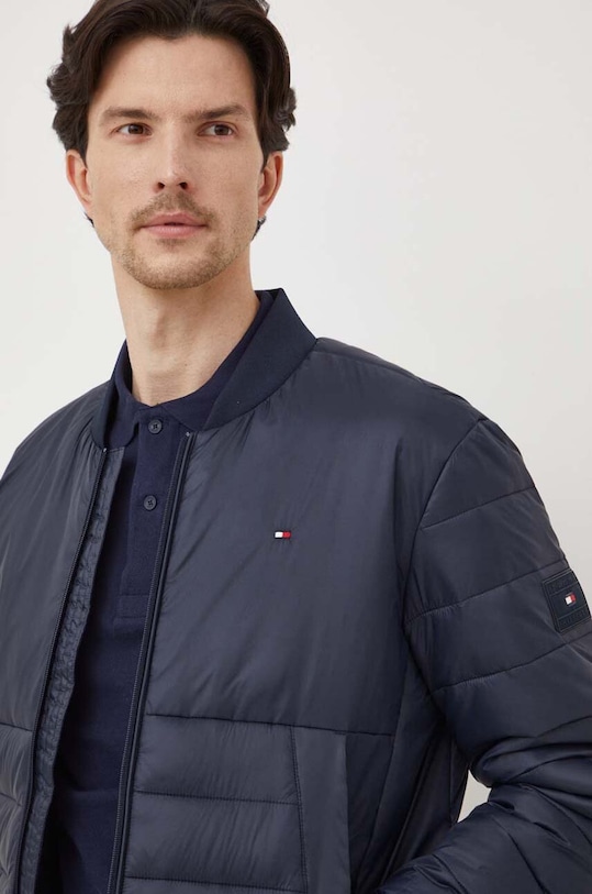 Bunda Tommy Hilfiger tmavomodrá MW0MW33731