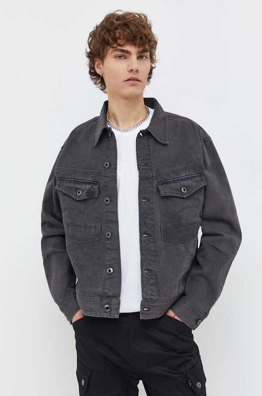 Džínová bunda G-Star riflovina šedá D23593.D182