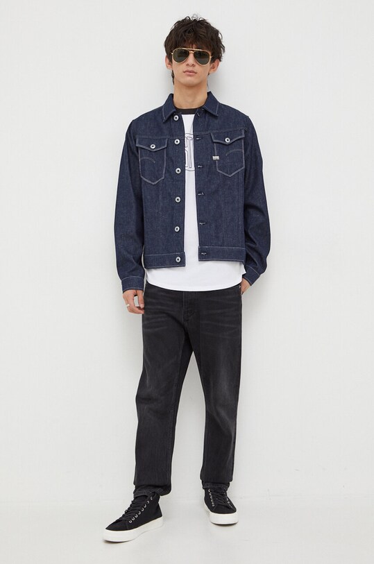G-Star geacă din denim D23957.D443 bleumarin SS24