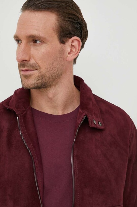 Jakna od brušene kože Michael Kors bordo CH3805C4R4