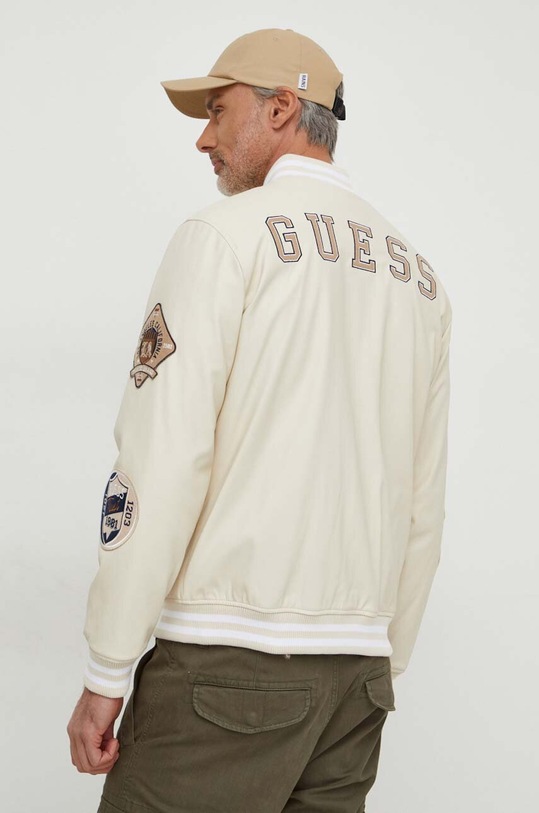 Odzież Guess kurtka bomber VARSITY M4RL11.WFWI0 beżowy