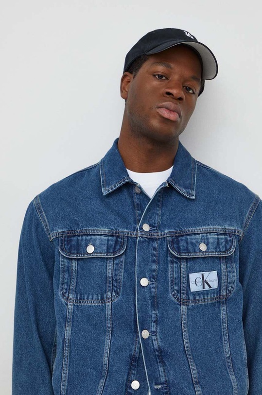 Calvin Klein Jeans kurtka jeansowa granatowy J30J324972