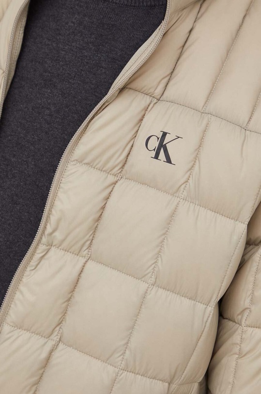 Péřová bunda Calvin Klein Jeans J30J324981 béžová