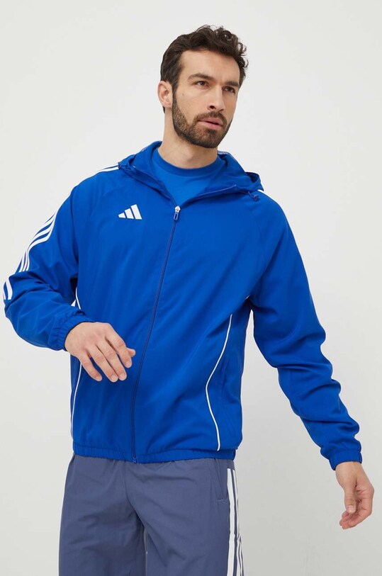 Куртка для тренувань adidas Performance Tiro 24 з капюшоном блакитний IM8811