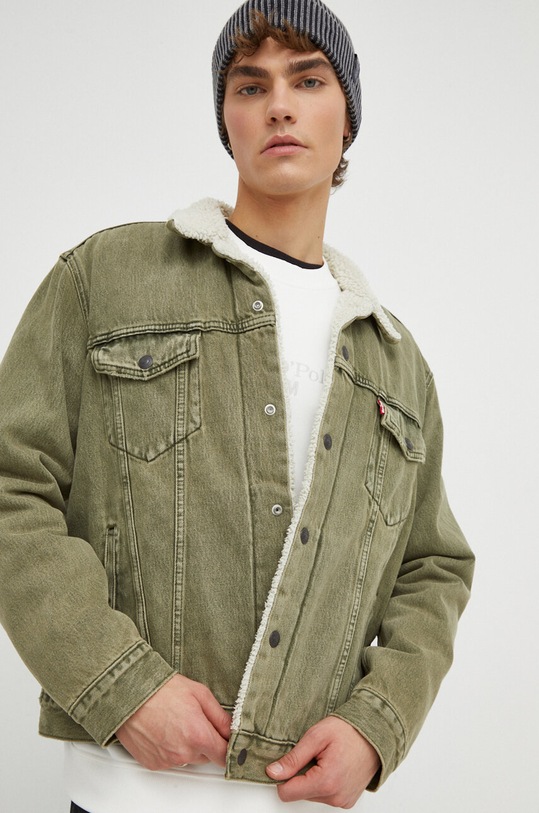 Levi's kurtka jeansowa pozostałe zielony 16365