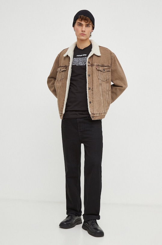 Levi's kurtka jeansowa 16365 brązowy AW25
