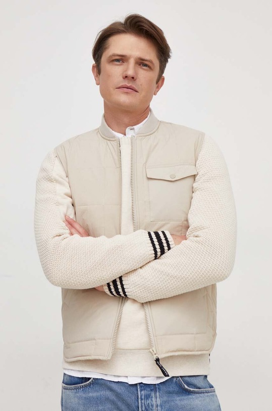 Pepe Jeans bezrękawnik VINCENZO GILLET nieocieplane beżowy PM402872