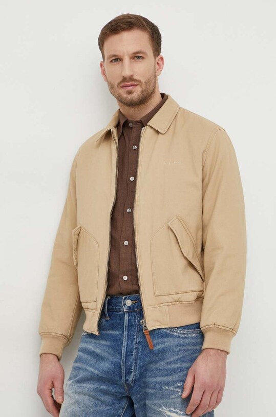Pepe Jeans kurtka bawełniana VACHEL PM402873 beżowy SS24