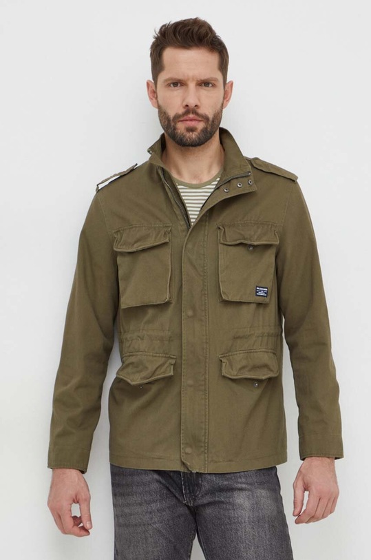 Pepe Jeans kurtka bawełniana VESTER nieocieplane zielony PM402874