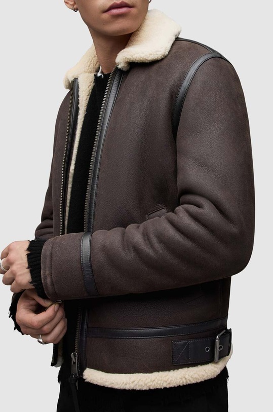 AllSaints geaca de piele Rhys ML089Z maro SS24