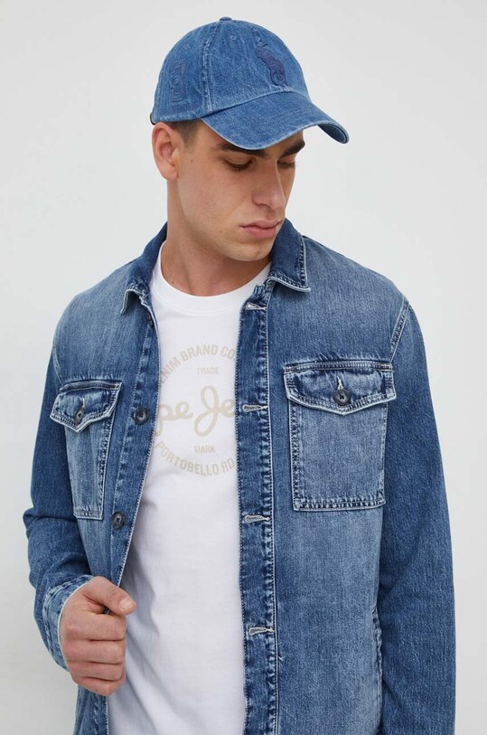 Дънково яке Pepe Jeans Luka Stencil син PM402886