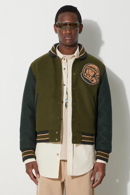 Billionaire Boys Club geacă bomber Astro Varsity cu captuseala verde B23402