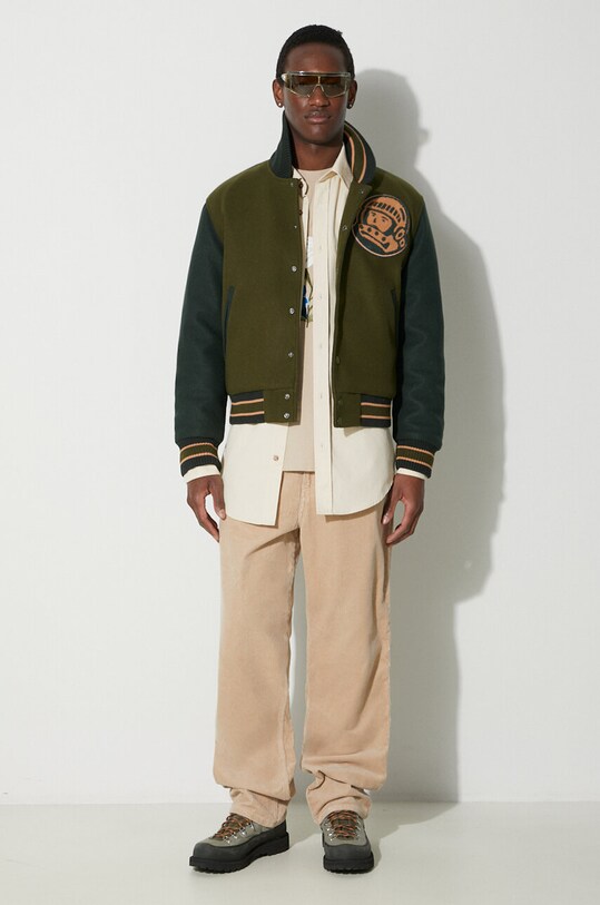Bomber bunda Billionaire Boys Club Astro Varsity B23402 zelená SS24