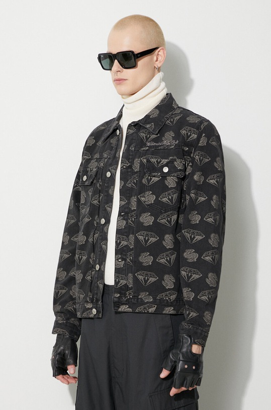 Rifľová bunda Billionaire Boys Club Diamonds & Dollars Denim čierna B23409