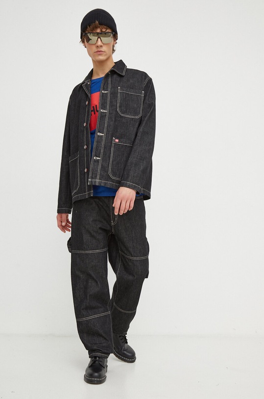 HUGO kurtka jeansowa 50502183 czarny SS24