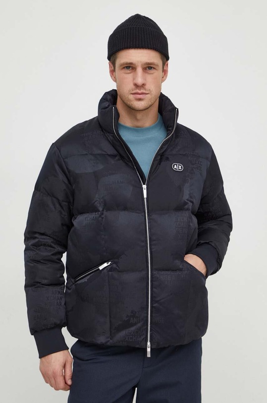 Armani Exchange kurtka puchowa bez kaptura granatowy 3DZBL4.ZN3HZ
