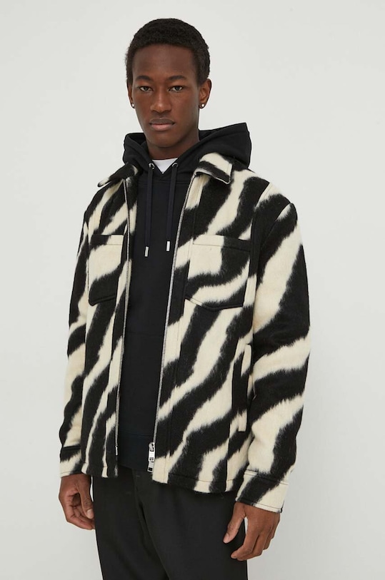 IRO geaca din amestec de lana cu captuseala multicolor MP100KHLEEF