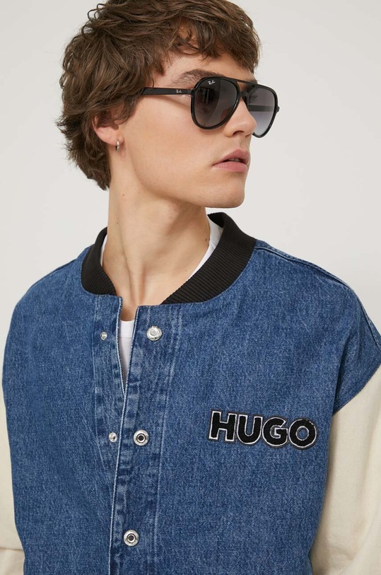Τζιν μπουφάν bomber Hugo Blue μπλε 50511551