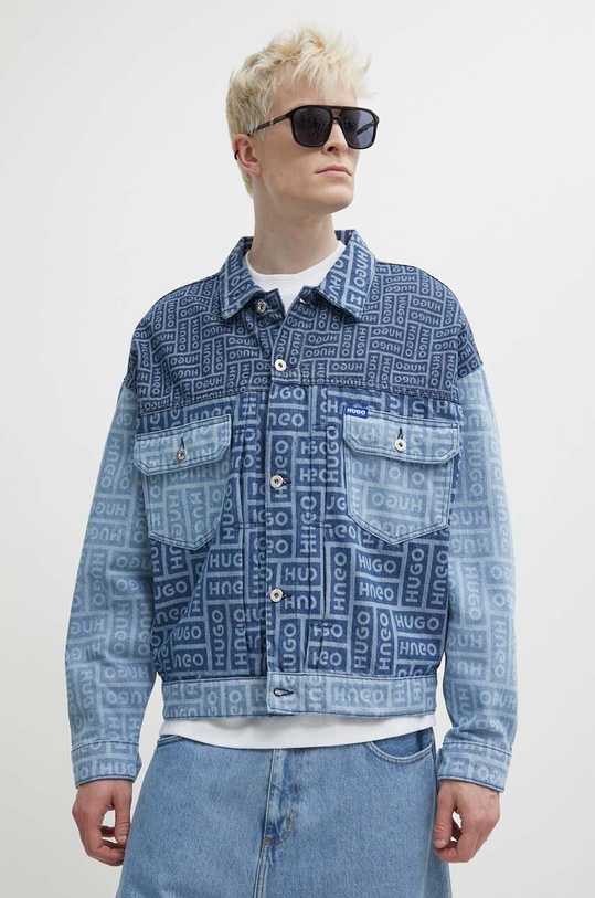 Hugo Blue geacă din denim necaptusit albastru 50511901
