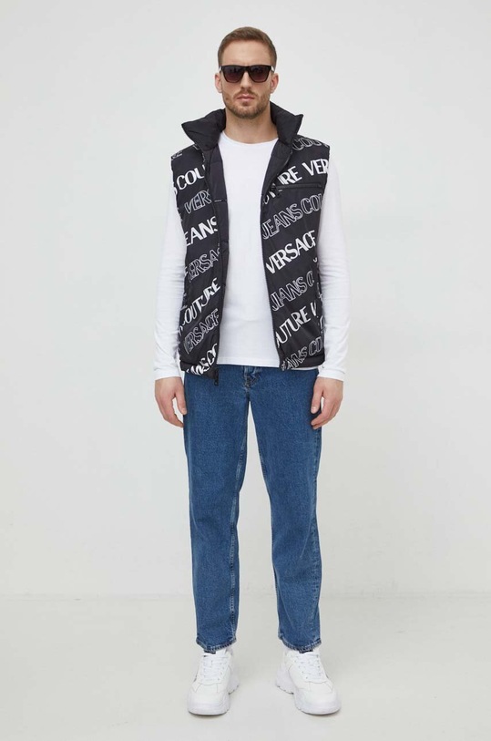 Γιλέκο δύο όψεων Versace Jeans Couture 76GAU421.CQD45 μαύρο SS24