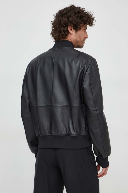 Odzież Versace Jeans Couture kurtka skórzana 76GAVP06.CPPS3 czarny