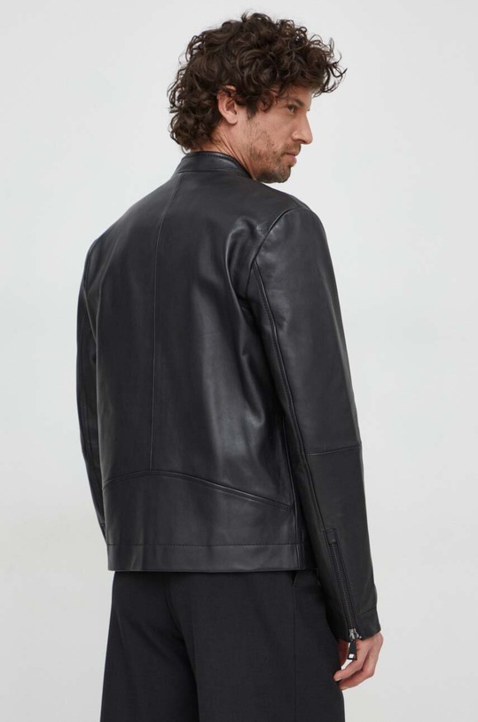 Odzież Versace Jeans Couture kurtka skórzana 76GAVP02.CPPS3 czarny