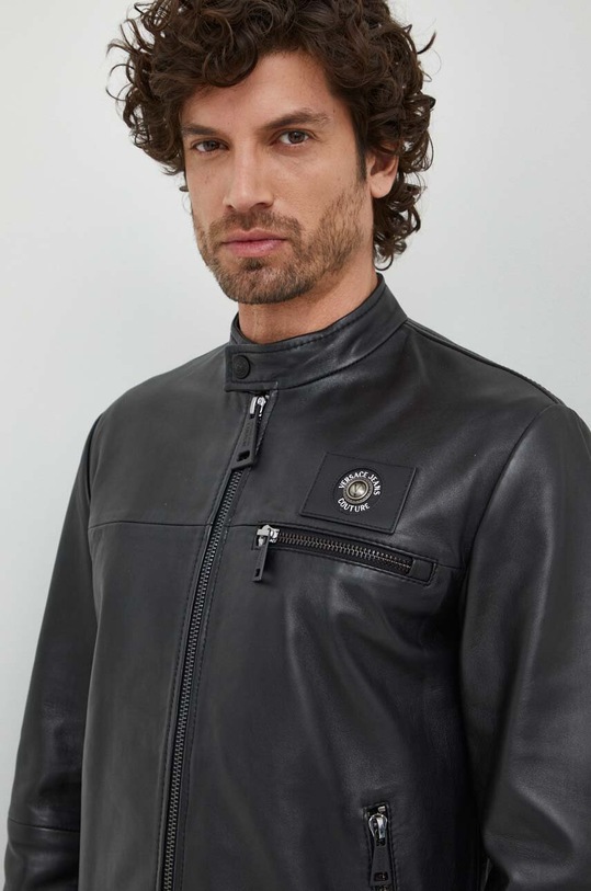 Versace Jeans Couture kurtka skórzana czarny 76GAVP02.CPPS3