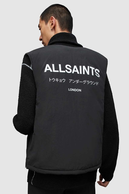 Oboustranná vesta AllSaints Underground černá MJ200Z