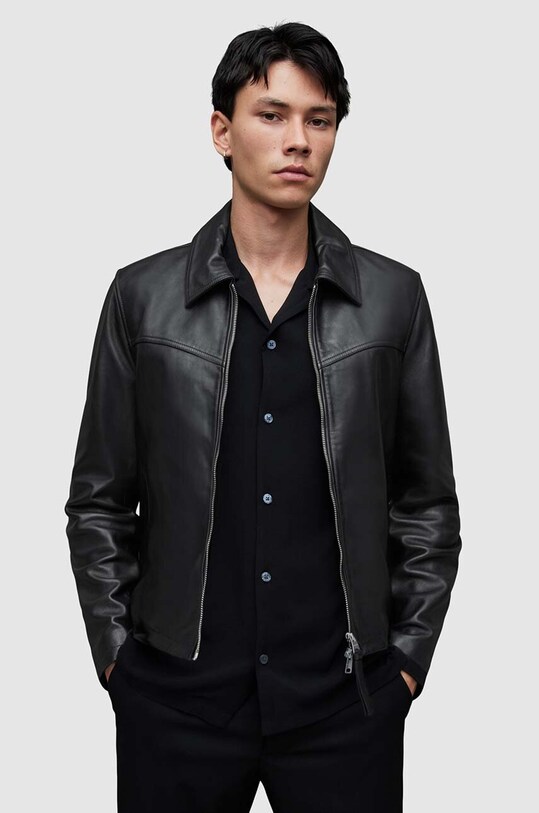 Кожаная куртка AllSaints Tune кожа чёрный ML051Z