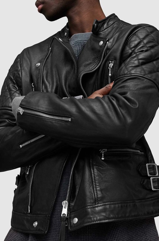 Kožená bunda AllSaints Whitson ML066Z černá SS24
