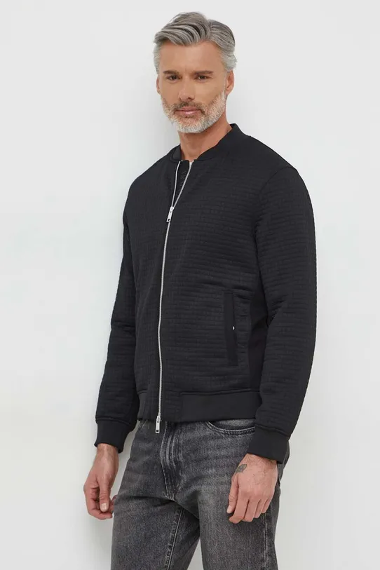 Armani Exchange kurtka bomber bez kaptura czarny 3DZBFW.ZJY8Z
