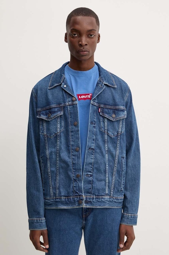Levi's kurtka jeansowa bez kaptura niebieski 72334