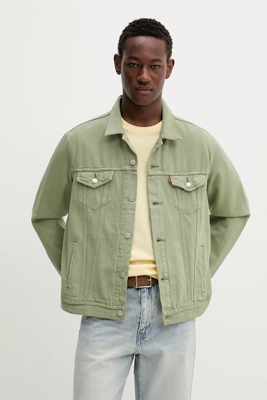 Levi's kurtka jeansowa zielony 72334