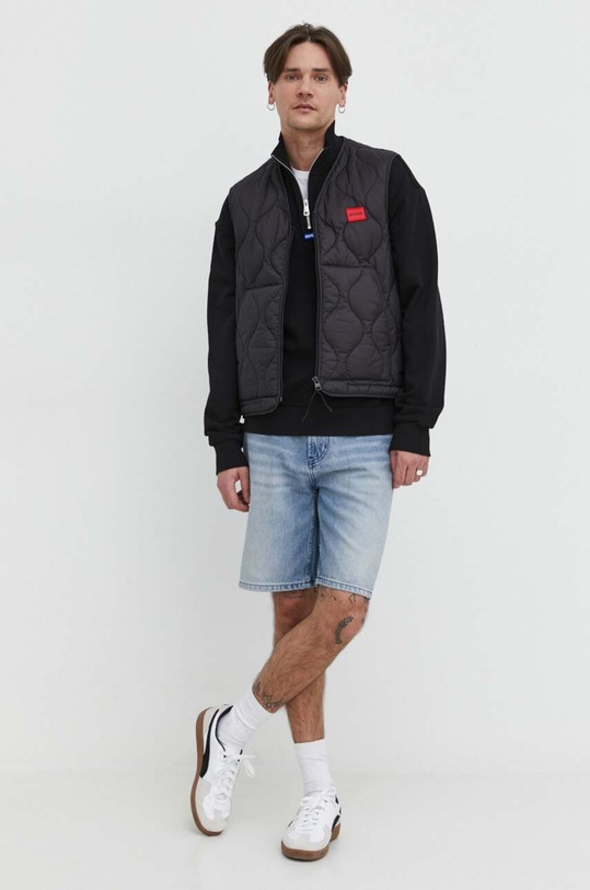 HUGO vestă 50488765 negru SS24